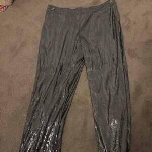 Silver Sequin Pants